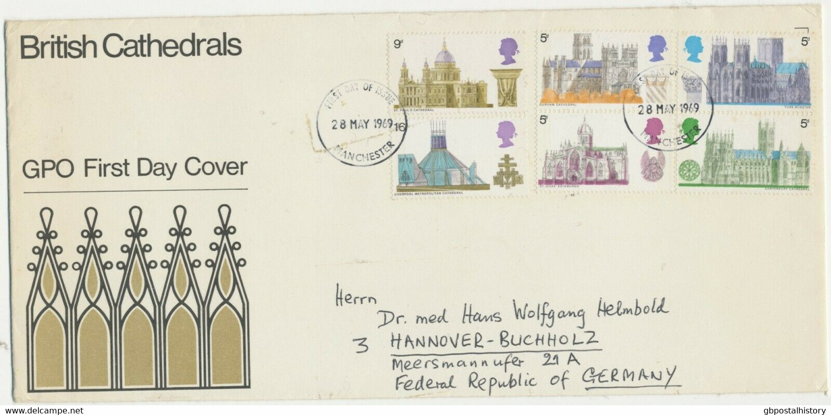 GB 1966/79 8 Different VF FDC‘s W FDI‘s Of HARROGATE, YORKSHIRE; ROTHERHAM, YORKSHIRE; SOUTHSHIELDS, Co. DURHAM Etc. - 1952-1971 Pre-Decimal Issues