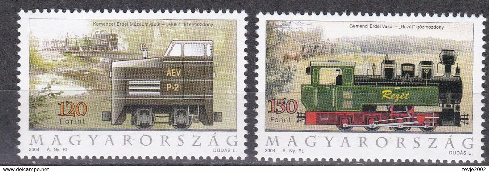 Ungarn 2004 - Mi.Nr. 4819 - 4820 - Postfrisch MNH - Eisenbahnen Railways - Trains