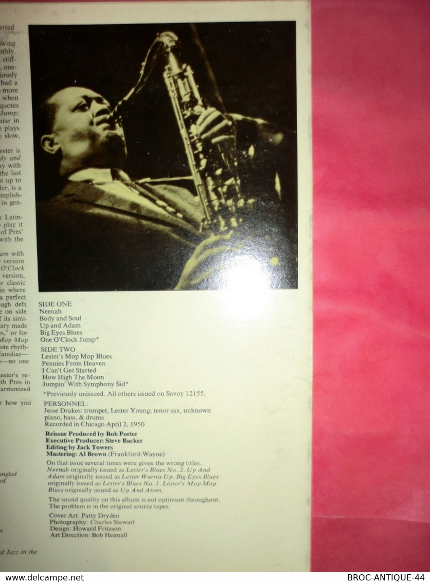 LP33 N°8233 - LESTER YOUNG - SIL 1109 - Jazz