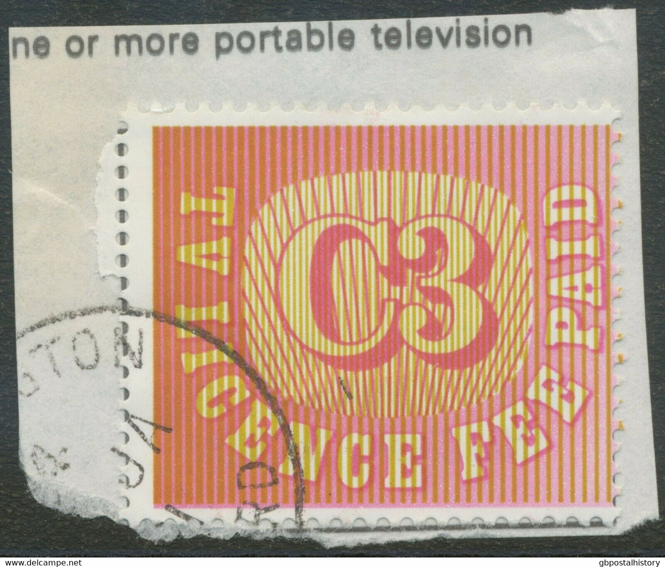 GB VFU C3 TV Licence Fee Paid Stamp ,1981 - Fiscale Zegels