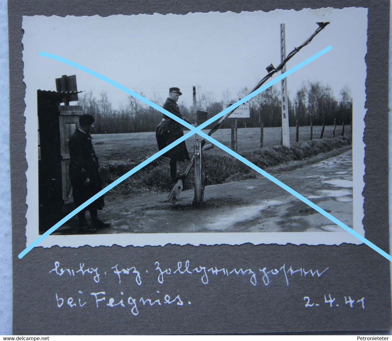 Photo FEIGNIES Région Quévy Le Grand Malplaquet Bettignies Maubeuge Poste De Douane Douanier Zoll Occupation 1941 - Places