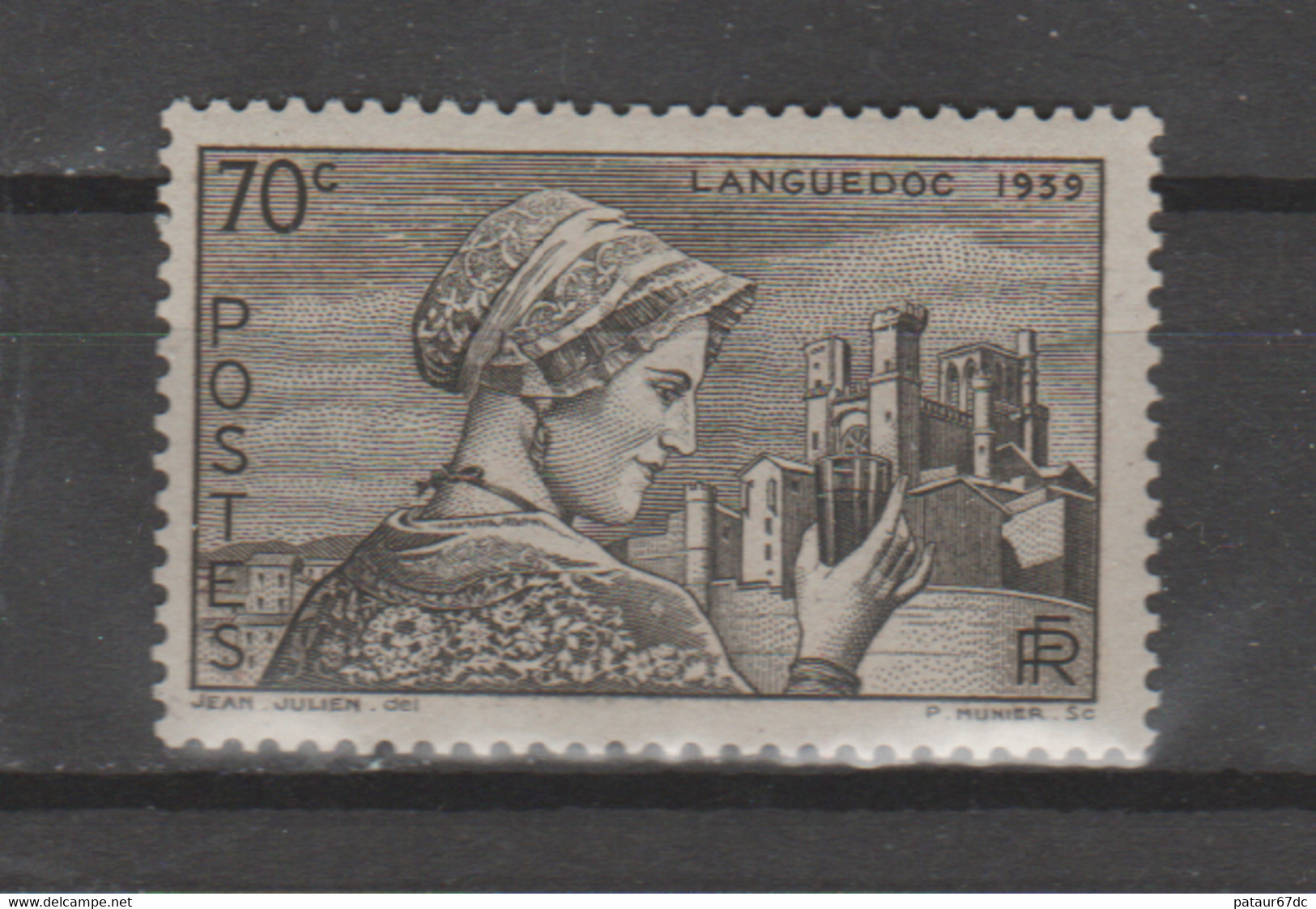 FRANCE / 1939 / Y&T N° 448 ** : "Touristique" (Béziers & Languedocienne) X 1 - Unused Stamps