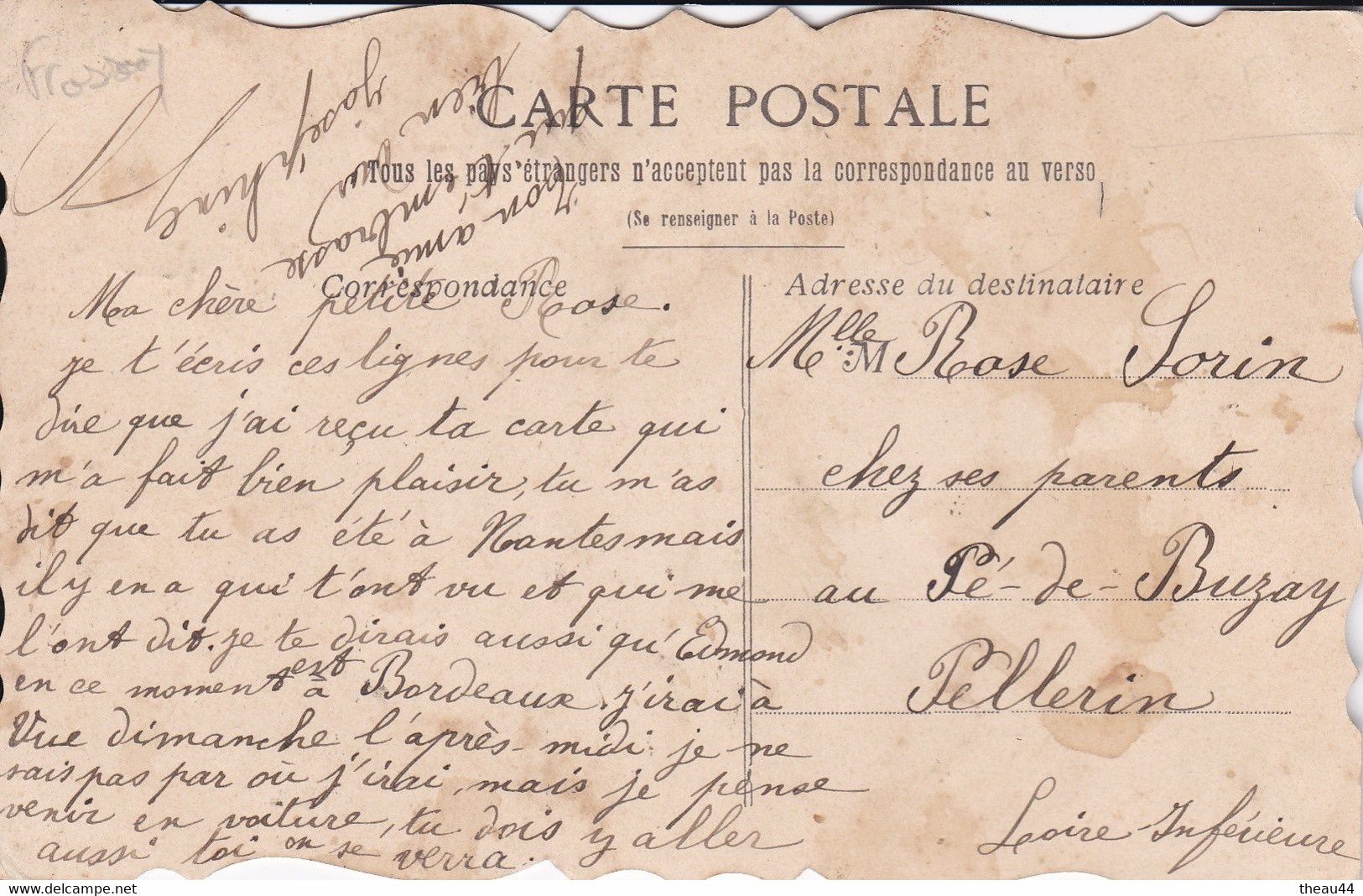 ¤¤  -  FROSSAY   -  Carte à Système à Paillettes Et Découpi   -  Mes Amitiés Du MIGRON   -   ¤¤ - Frossay