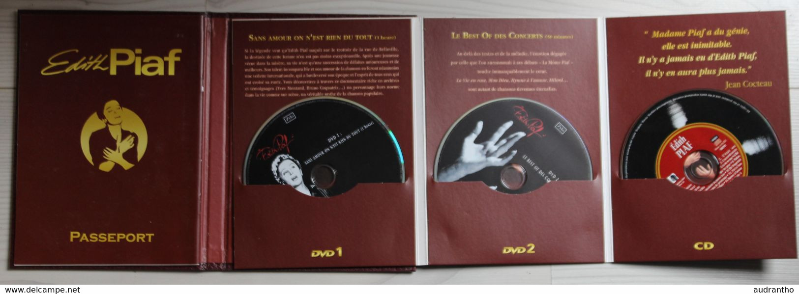 Coffret Collector Edith Piaf Passeport 2 DVD Et 1 CD + Livret 2008 - Ediciones De Colección