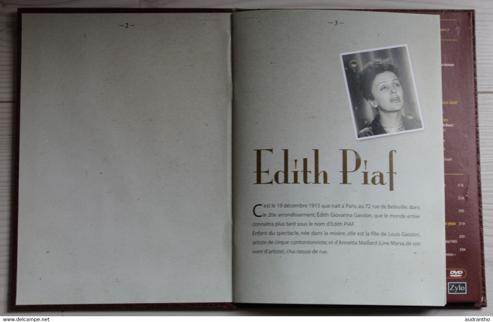 Coffret Collector Edith Piaf Passeport 2 DVD Et 1 CD + Livret 2008 - Verzameluitgaven