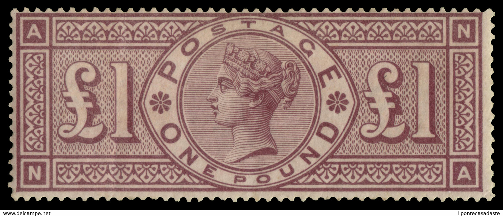 MH] GREAT BRITAIN 1884 | £1 Brown-lilac, Wmk "Three Imperial Crown". Vertical Crease And Small Bottom Right Corner Bend  - Nuovi