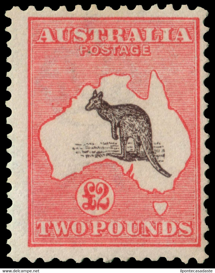 MNH] AUSTRALIA 1913 | £2 Black And Rose, Wmk "Wide Crown" | Signed A. Diena | Provenance: | The Romano Padoan Collection - Other & Unclassified