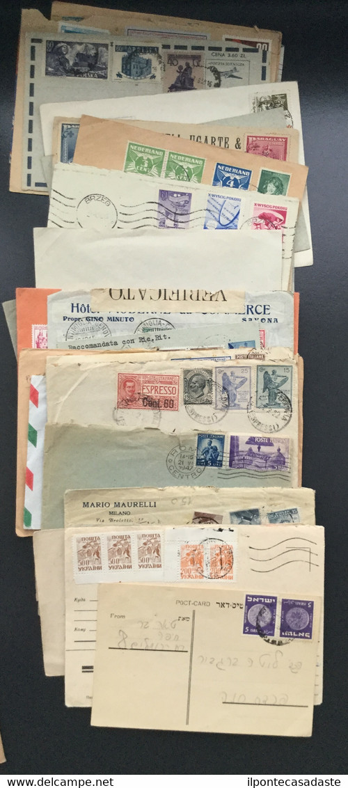 Covers/postcards] MONDIALI Anni '10/'60 | Insieme Formato Da Oltre 70 Lettere E Cartoline Del Periodo, Con Diverse Prove - Collections (with Albums)