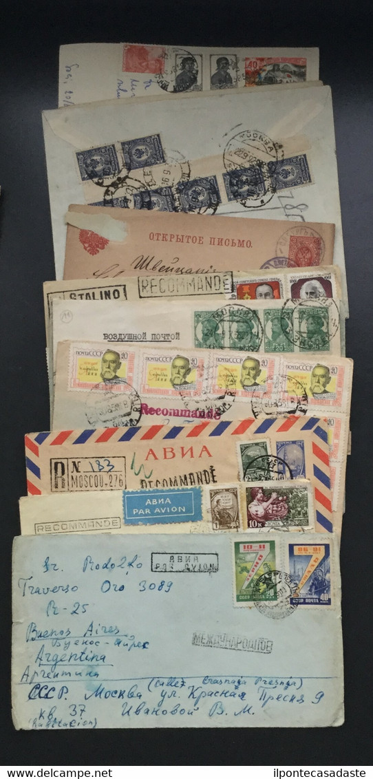 Covers/postcards] MONDIALI Anni '10/'60 | Insieme Formato Da Oltre 70 Lettere E Cartoline Del Periodo, Con Diverse Prove - Collections (with Albums)