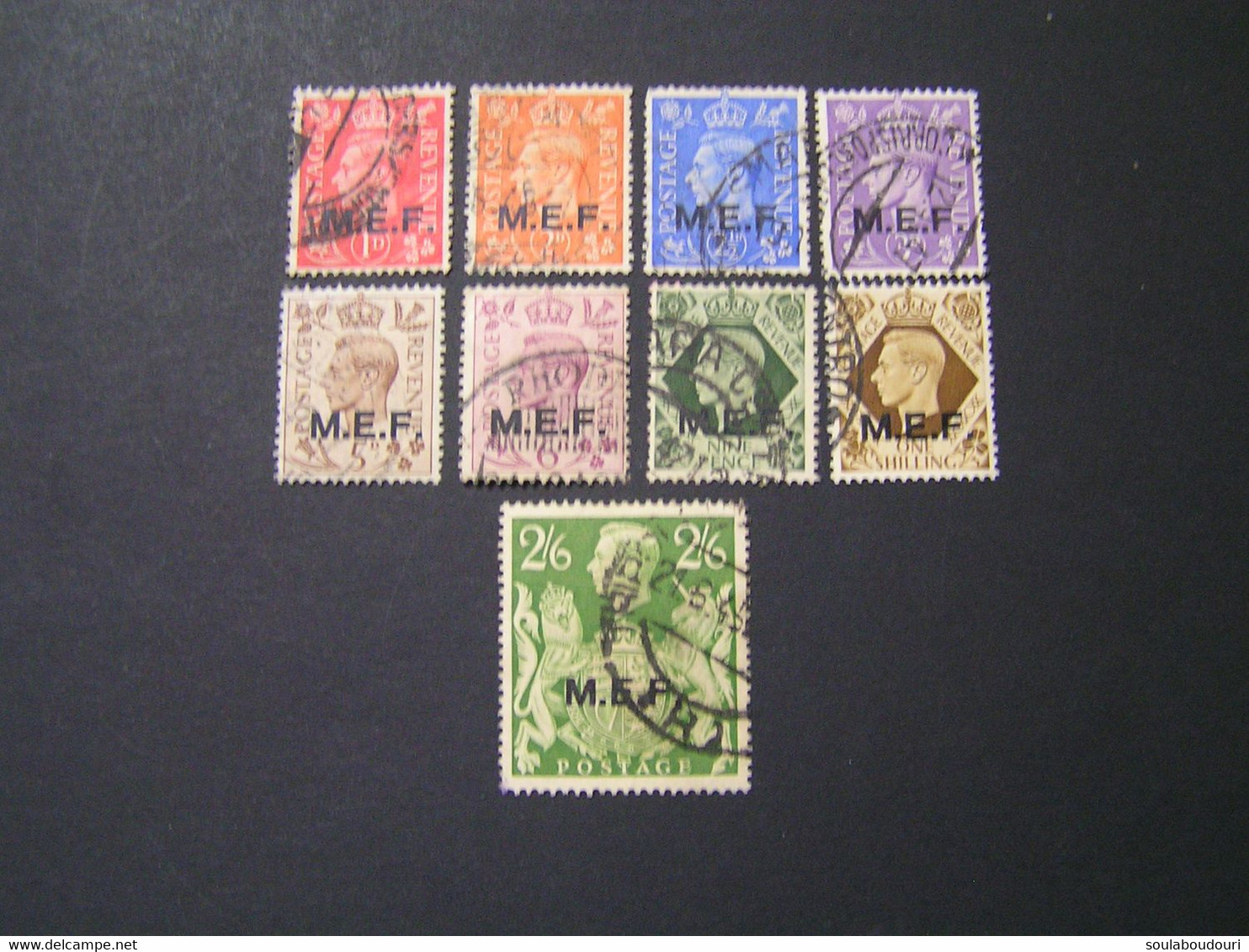 GREECE 1945 Dodecamese BRITISH MILITARY ADMINISTRATION ISSUE M.E.F.Overprints USED.. - Dodécanèse