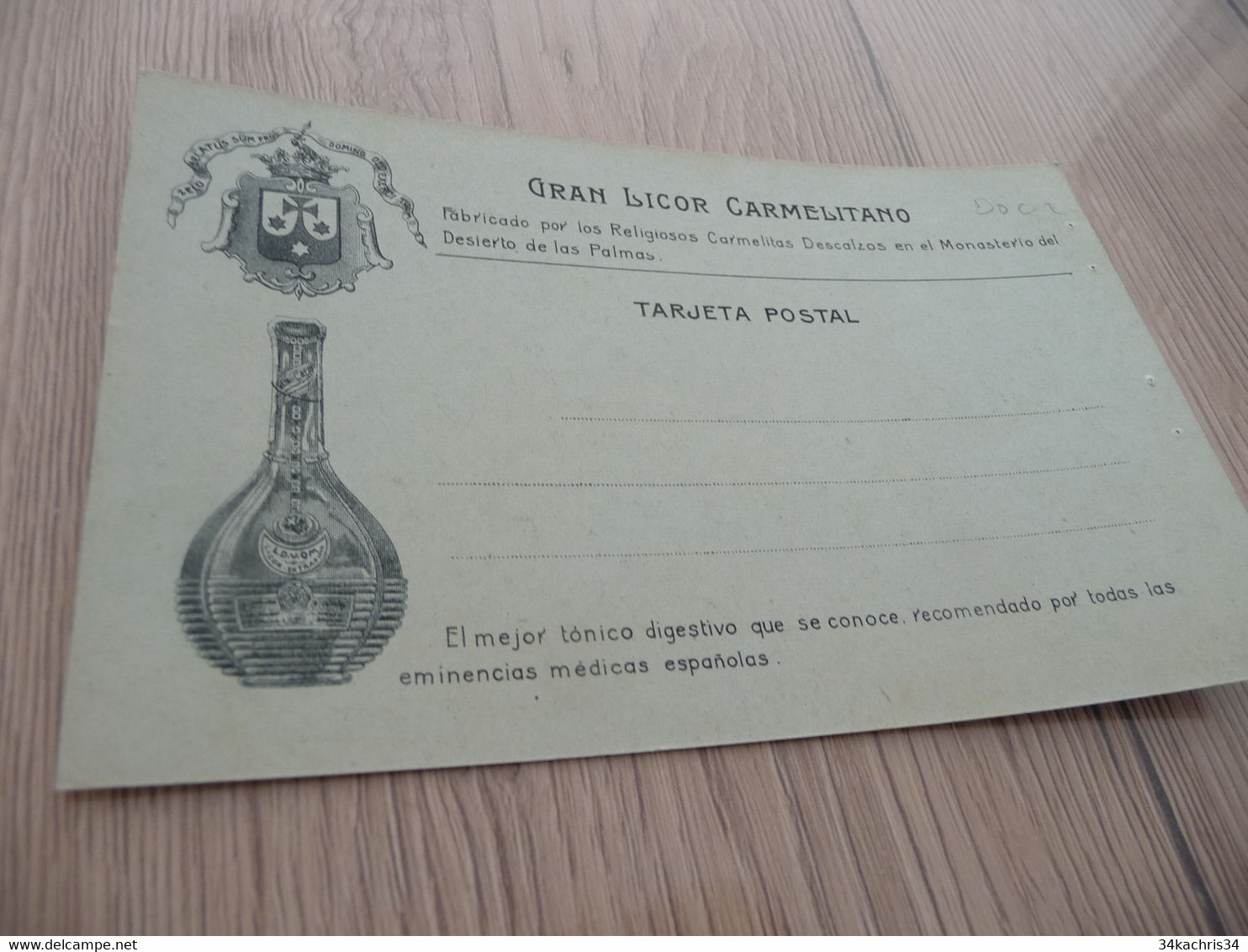 CPA Espagne Espana PUB Gran Licor Carmelitano Las Palmas Avant 1906 Ruinas Del Convento Viejo - Otros & Sin Clasificación