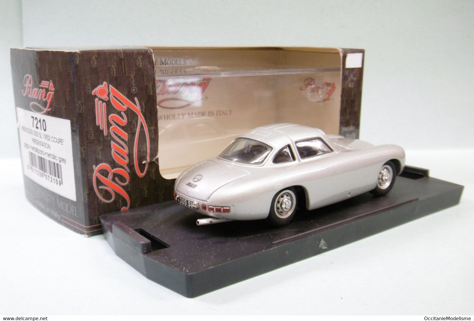 Bang - MERCEDES 300SL COUPE PRESENTATION 1952 Gris Métallisé Réf. 7210 BO 1/43 - Bang