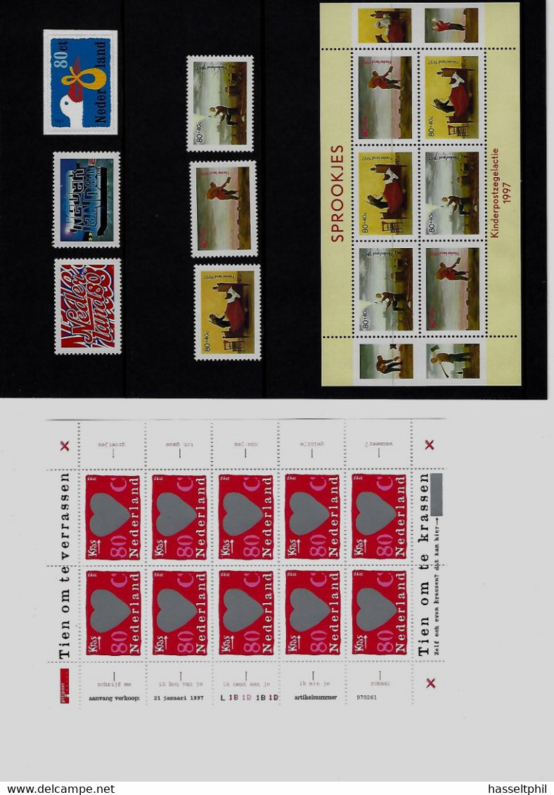 NEDERLAND  1997 VOLLEDIGE JAAR -  Postfris - Ongebruikt - Années Complètes