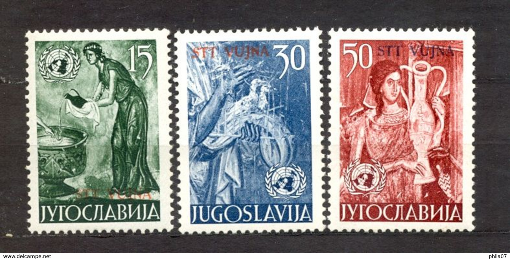 Trieste, Istria, Italy, Yugoslavia Mi.No. 95/97, UNITED NATION, MNH. - Other & Unclassified