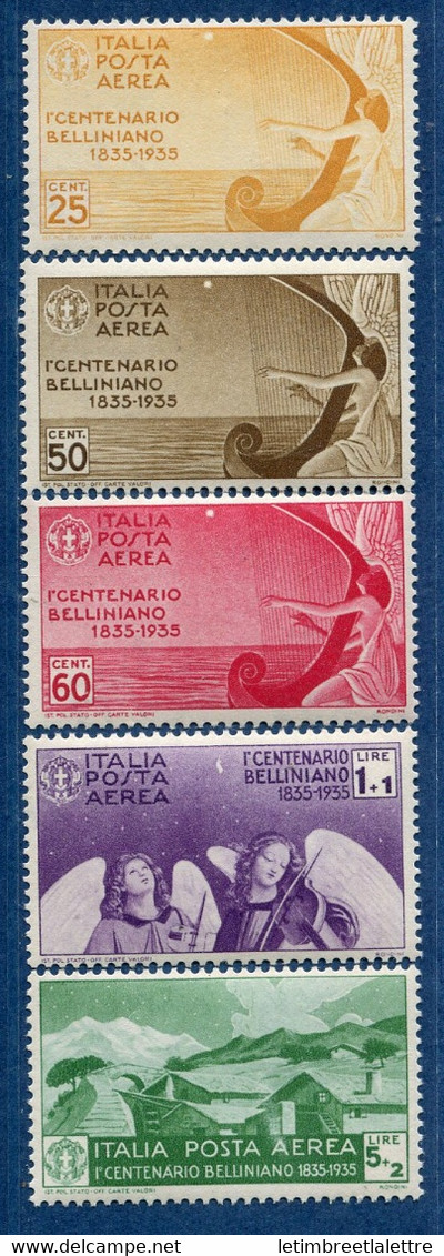 ⭐ Italie - Poste Aérienne - YT N° 86 à 90 ** - Neuf Sans Charnière - 1935 ⭐ - Airmail