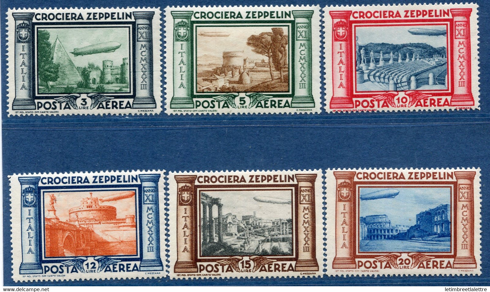 ⭐ Italie - Poste Aérienne - YT N° 42 à 47 ** - Neuf Sans Charnière - 1933 ⭐ - Poste Aérienne