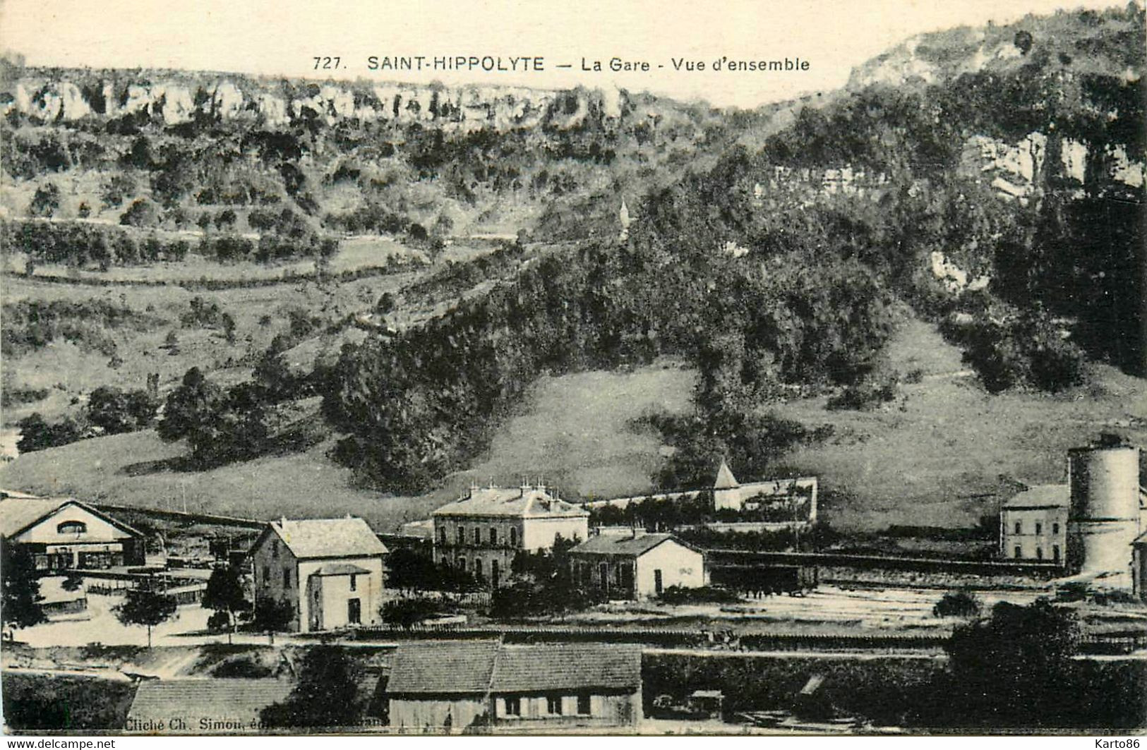 St Hippolye * La Gare , Vue D'ensemble * Ligne Chemin De Fer Doubs - Saint Hippolyte