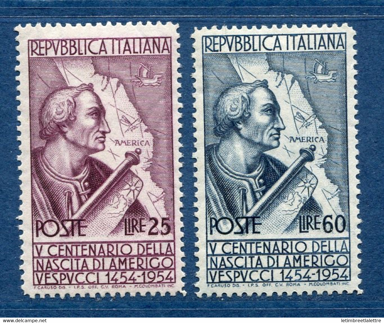 ⭐ Italie  - YT N° 686 Et 687 ** - Neuf Sans Charnière - 1954 ⭐ - 1946-60: Neufs