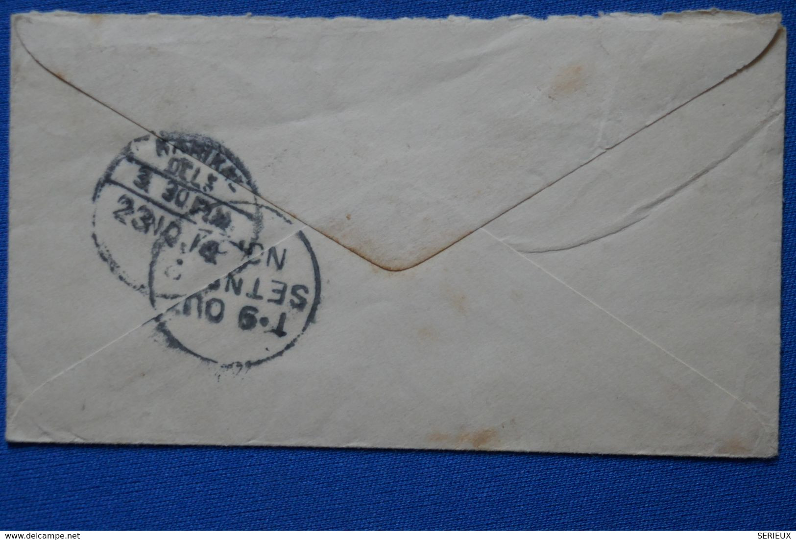 C INDIA BELLE LETTRE 1914 VOYAGEE A KARIKAL + AFFRANCHISSEMENT INTERESSANT - Briefe