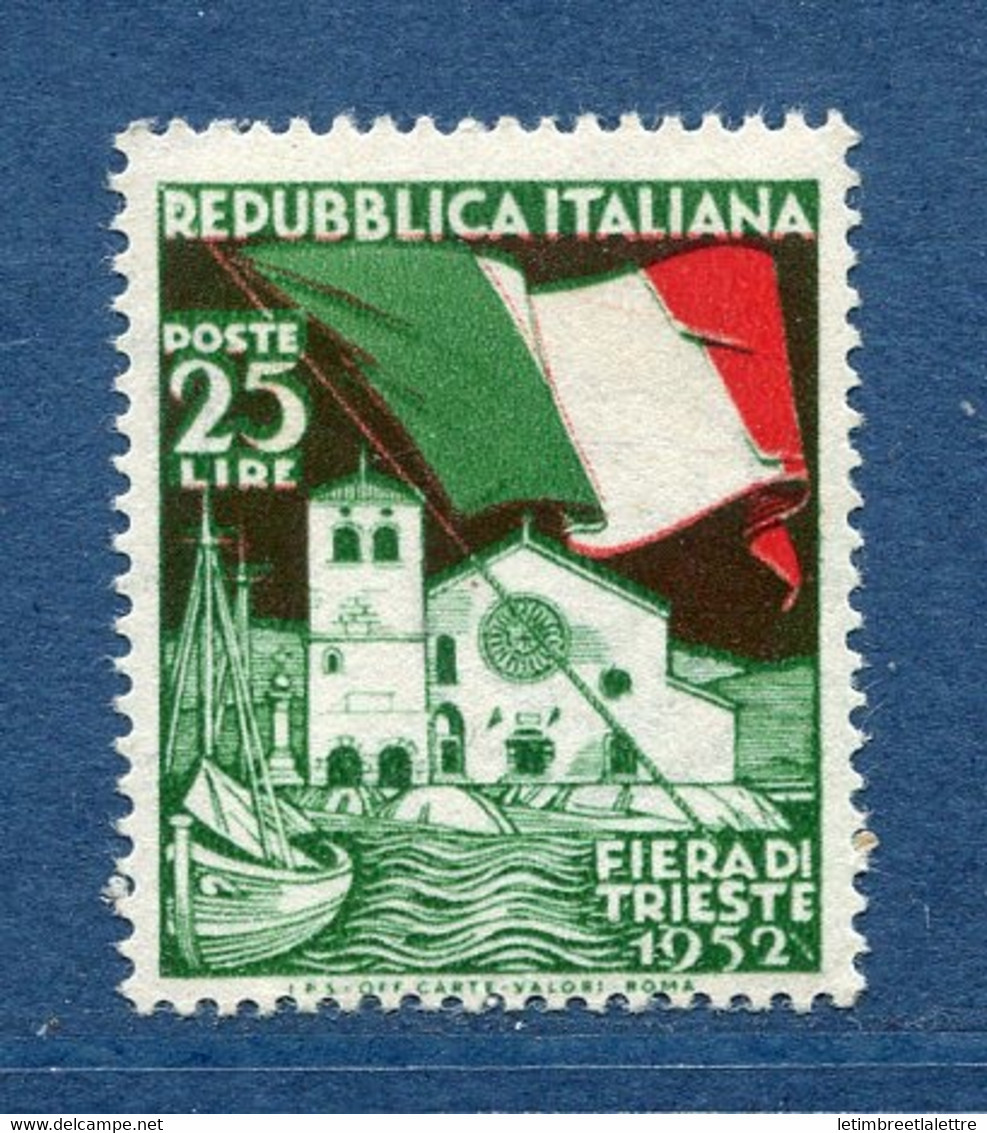 ⭐ Italie  - YT N° 631 ** - Neuf Sans Charnière - 1952 ⭐ - 1946-60: Nieuw/plakker