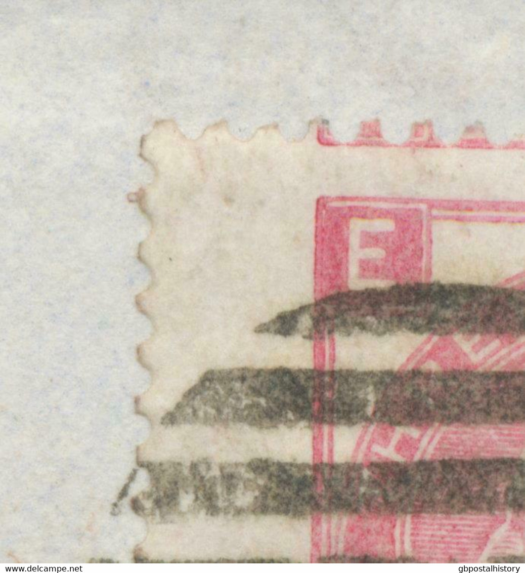 GB 1870 QV 3d Rose Pl.5 W Wing Margin Rare VARIETY: Missing Part Of Frameline On Superb Cover To HAMBURG - Errors, Freaks & Oddities (EFOs
