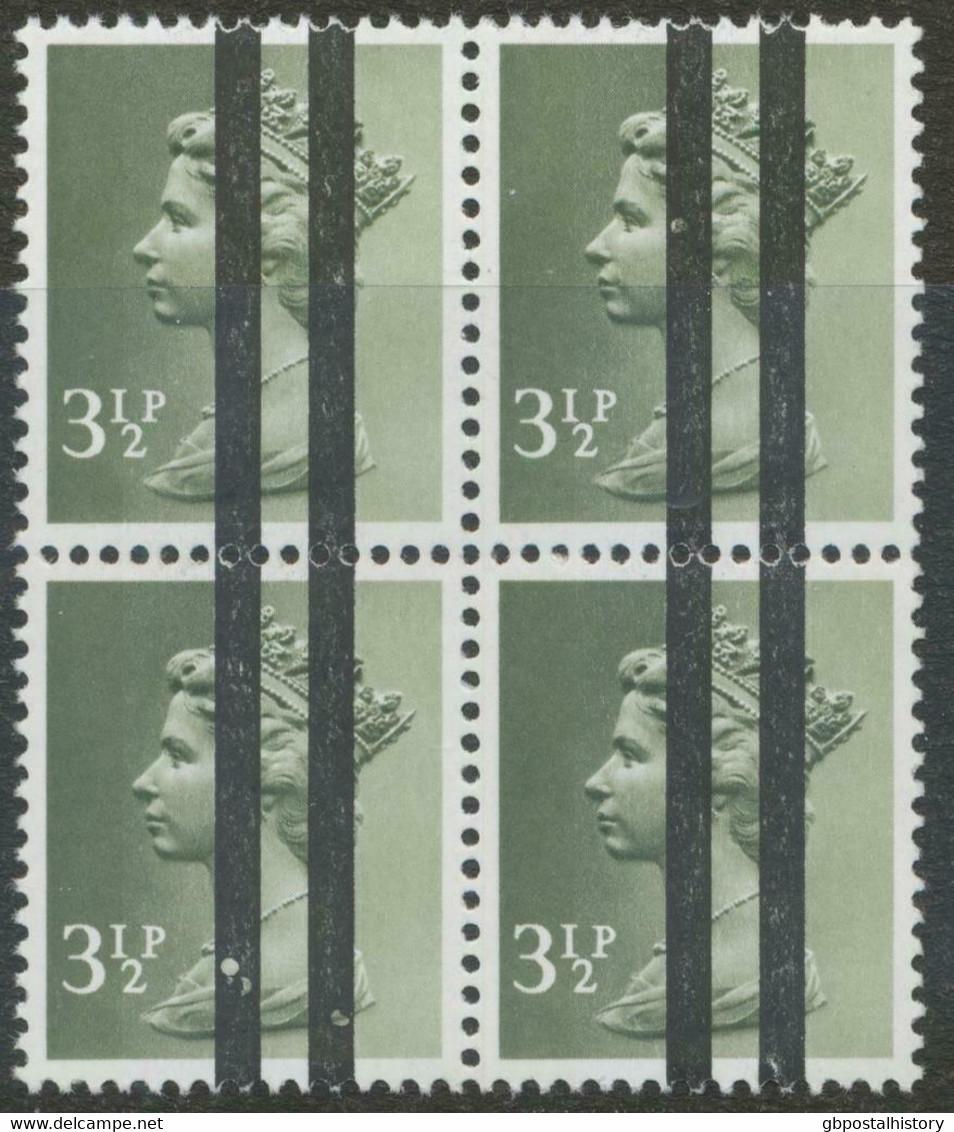 GB POST OFFICE TRAINING SCHOOL 1971, MACHIN 3 ½ P Superb U/M In Block Of Four - Varietà, Errori & Curiosità