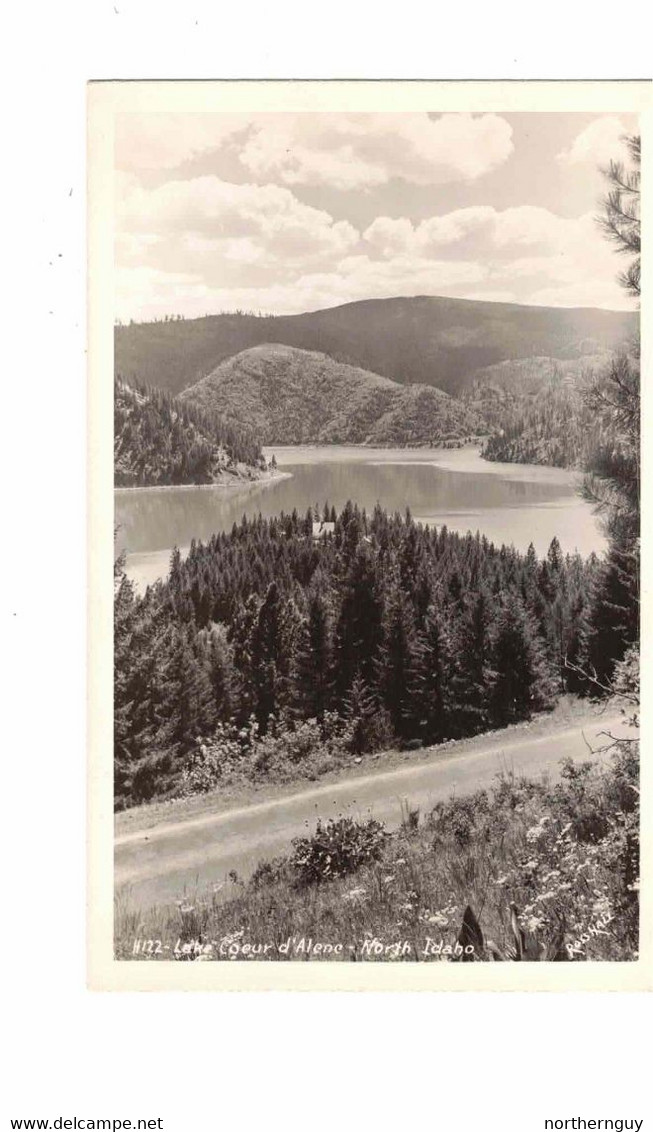 North Idaho, USA, "Lake Coeur D'Alene", Pre-1951 Real Photo Postcard - Andere & Zonder Classificatie