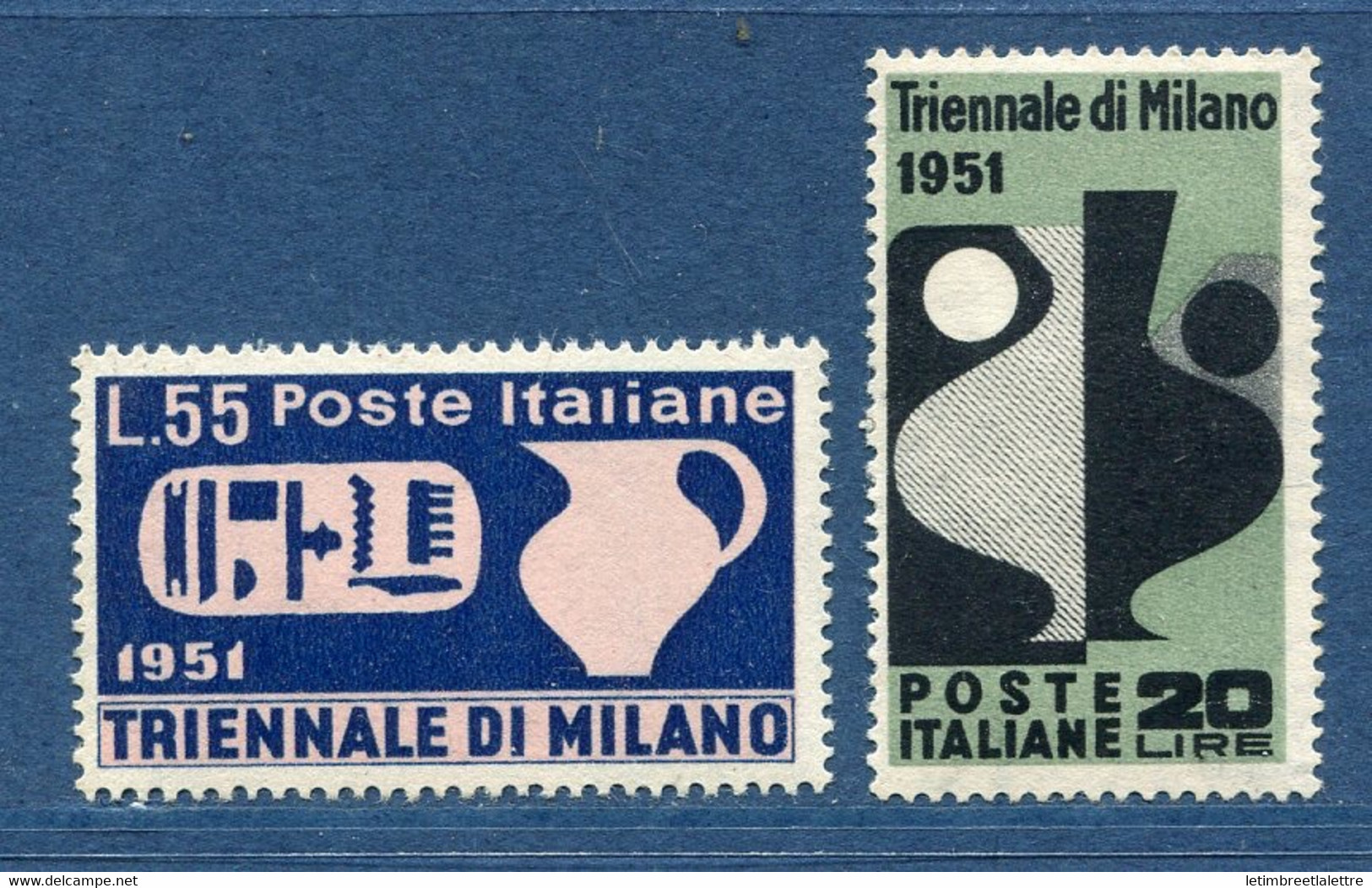 ⭐ Italie  - YT N° 605 Et 606 ** - Neuf Sans Charnière - 1951 ⭐ - 1946-60: Mint/hinged