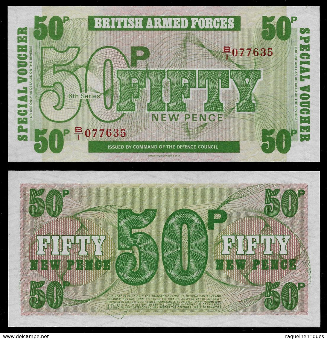 UNITED KINGDOM - GREAT BRITAIN - BRITISH ARMED FORCES BANKNOTE - 50 NEW PENCE 6th SERIES P#M49 UNC (NT#04) - British Armed Forces & Special Vouchers