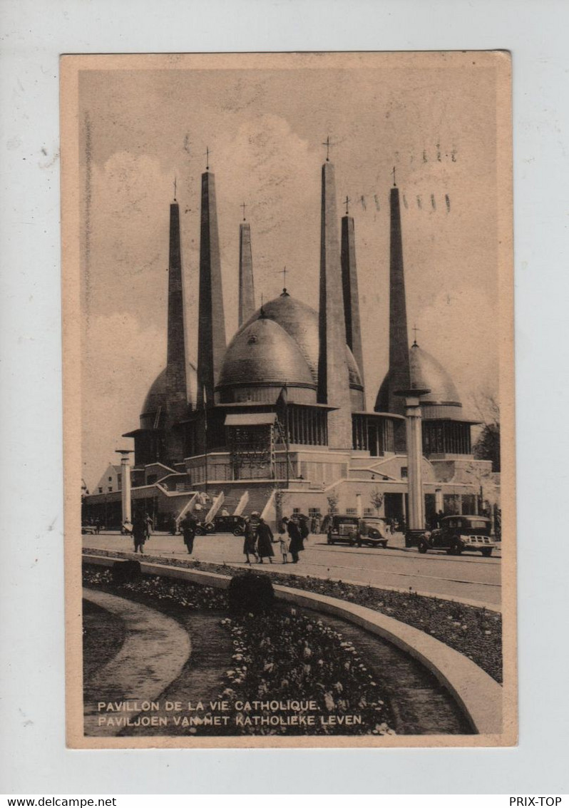 REF3755/ TP 337 S/CP Pavillon Vie Catholique C.BXL Exposition 10/7/1935 > Gent - 1935 – Brussels (Belgium)