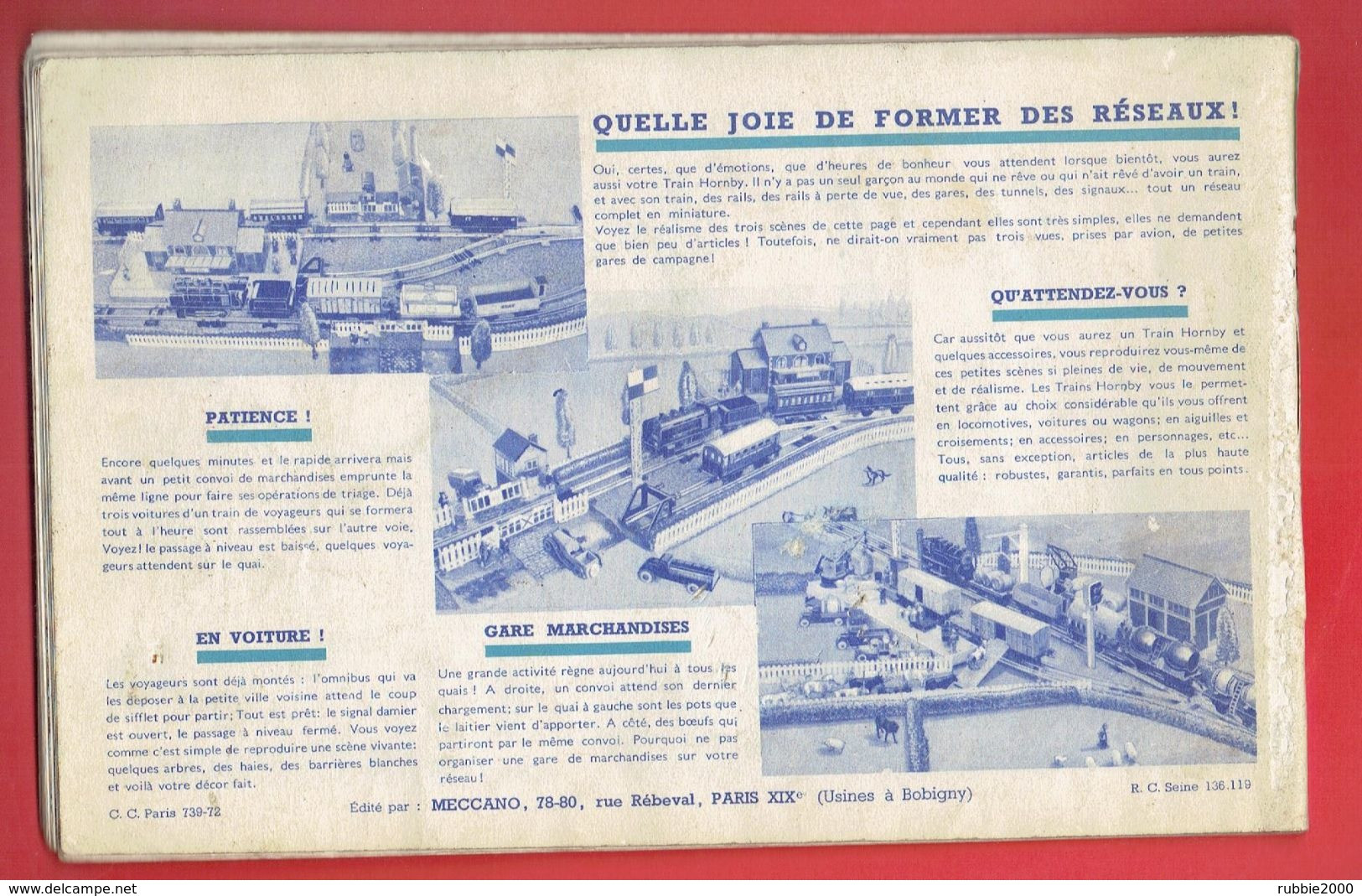 CATALOGUE TRAINS HORNBY 1938 1939 MECCANO DINKY TOYS CANOT VOITURE BATEAU AUTORAIL WAGON GARE DE CHEMIN DE FER ELEKTRON