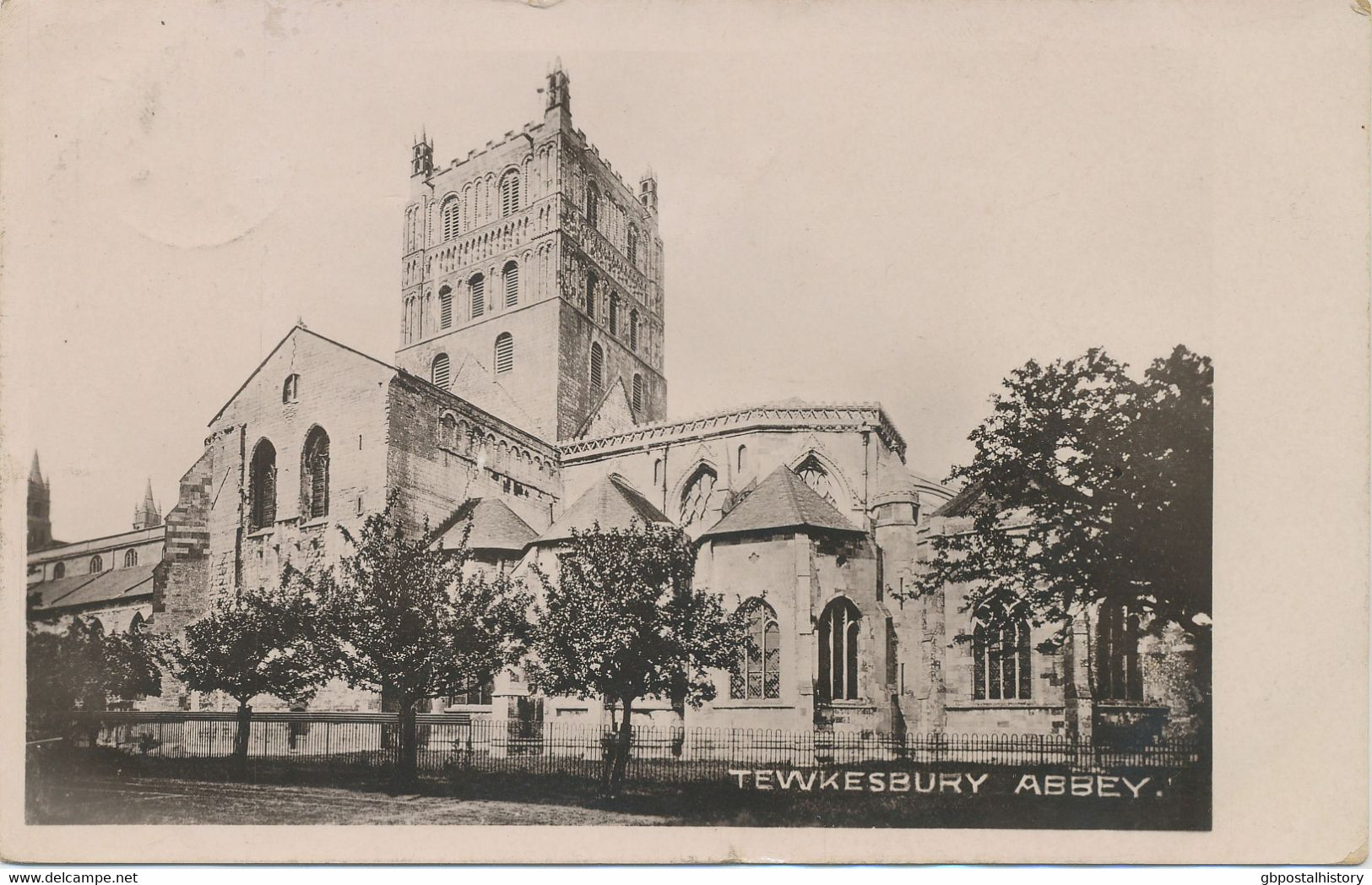 GB HAMBLE CDS (HAMBLE LE RICE) 1907 EVII 1/2d Superb On B/w RP Pc TEWKESBURY Abbey, EXHIBITION ITEM - Storia Postale