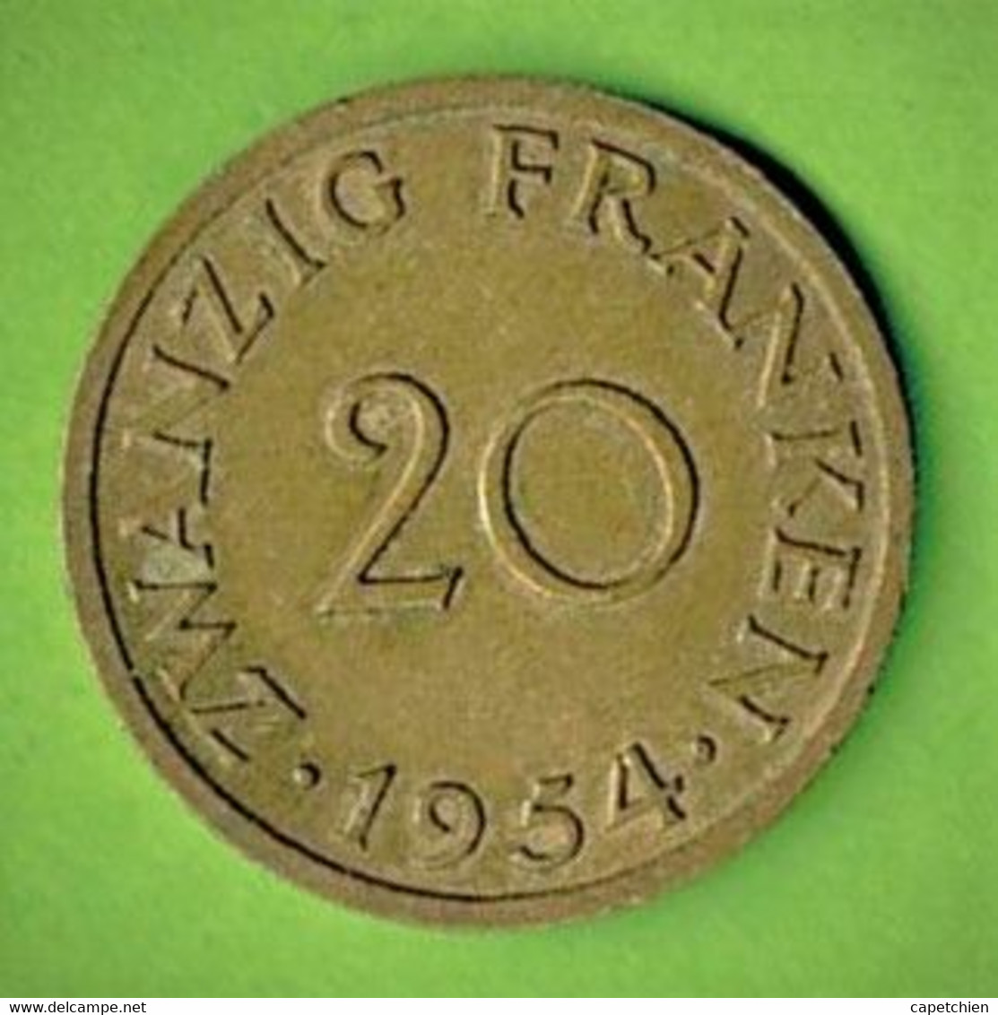 ALLEMAGNE / SAARLAND - SARRE / ZWANZIG FRANKEN / 20 FRANCS / 1954 / SUP - Other & Unclassified