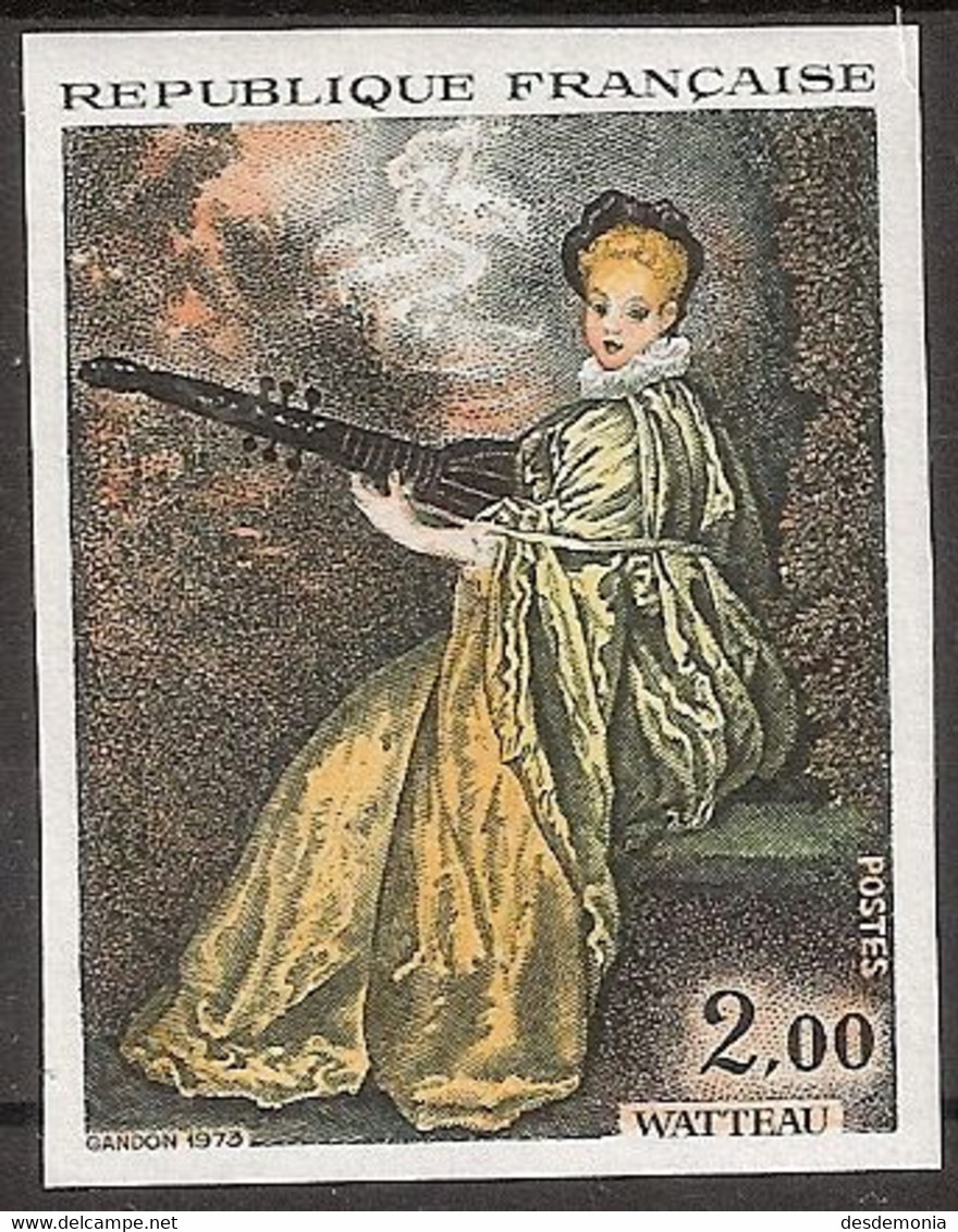 France Yvert 1765a ** Tableau De Watteau Non Dentelé - 1971-1980