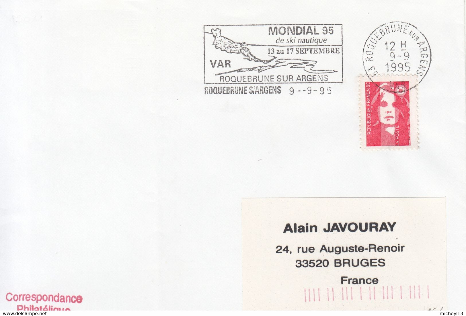 France-Roquebrune Sur Argens-9/9/1995-VAR-Mondial 95 De Ski Nautique-13 Au 17 Septembre - Waterski