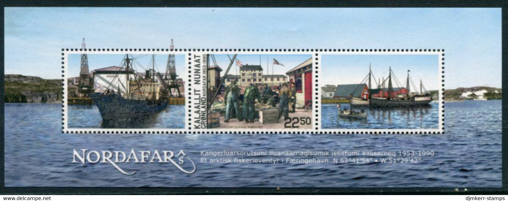 GREENLAND 2013 Nordafar Trading Station Block  MNH / **.  Michel Block 64 - Unused Stamps