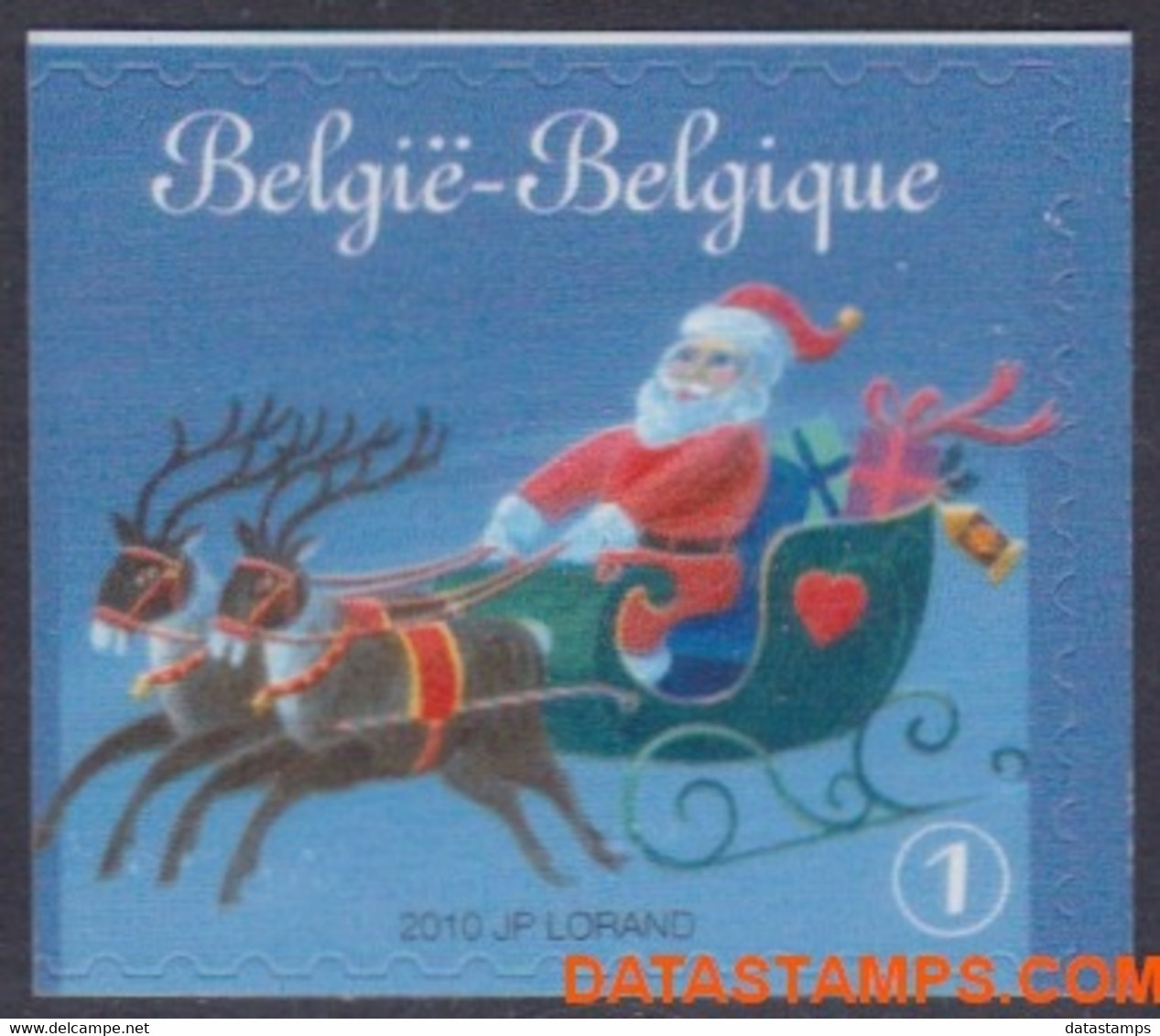 België 2010 - Mi:4133 Dr, Yv:4068, OBP:4087a, Stamp - XX - Moody Christmas - Ongebruikt