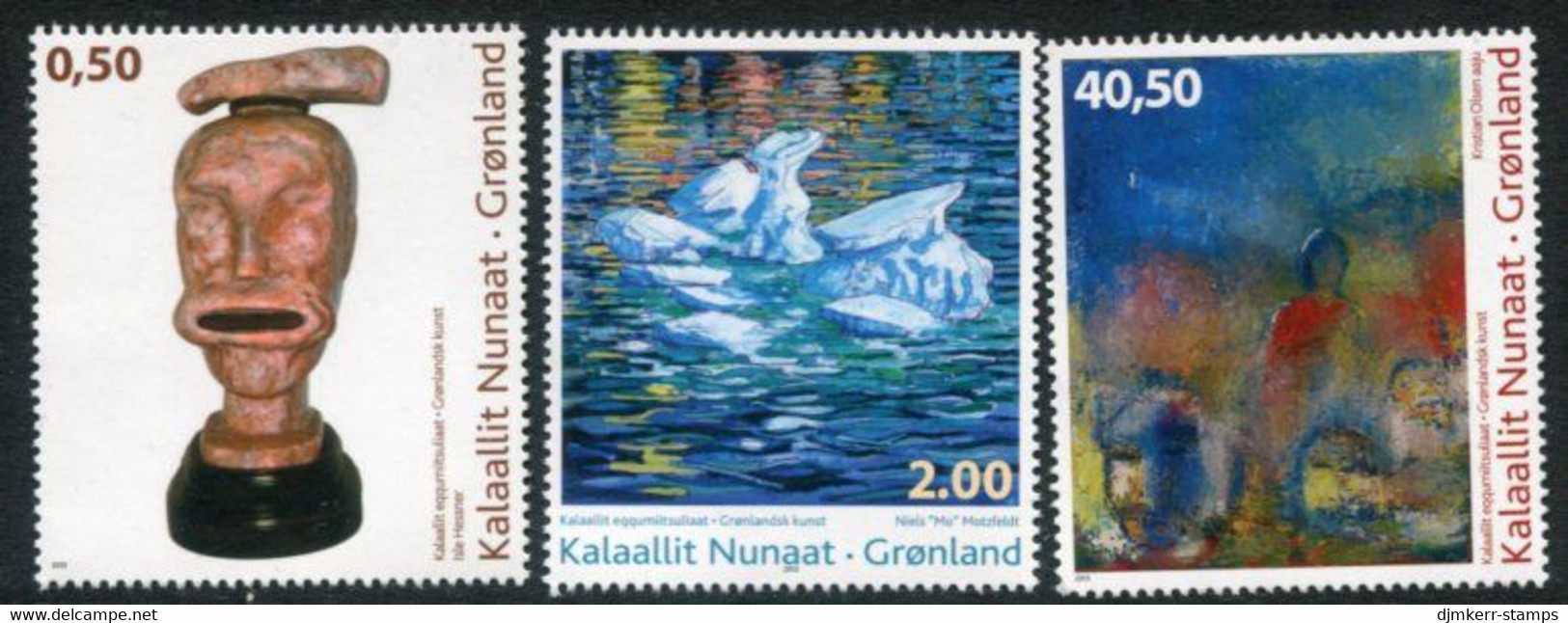 GREENLAND 2013 Contemporary Art VII MNH / **.  Michel 636-38 - Unused Stamps