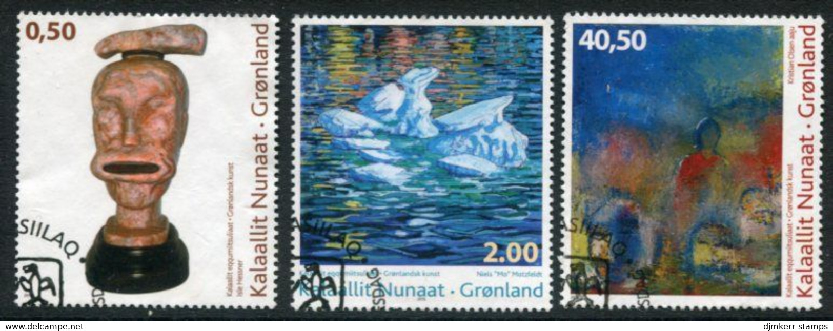 GREENLAND 2013 Contemporary Art VII Used.  Michel 636-38 - Used Stamps