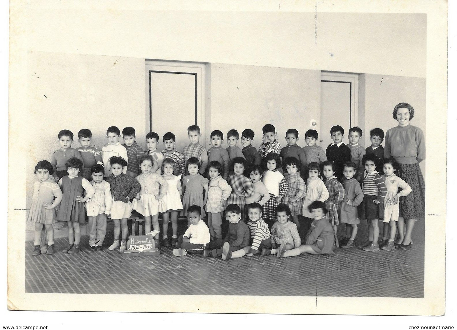 ANNEES 1958 1959 - PHOTO DE CLASSE AVEC TOUS LES NOMS NOTES - Identified Persons