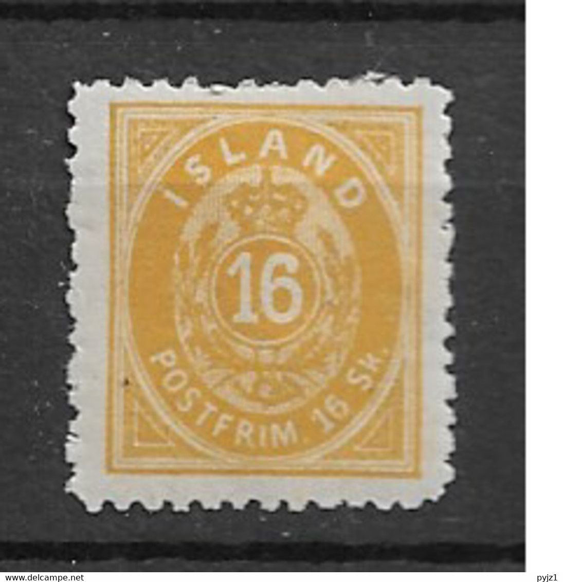 1873 MH Iceland  Mi 5B Perf 12 1/2 (line Perf) - Unused Stamps