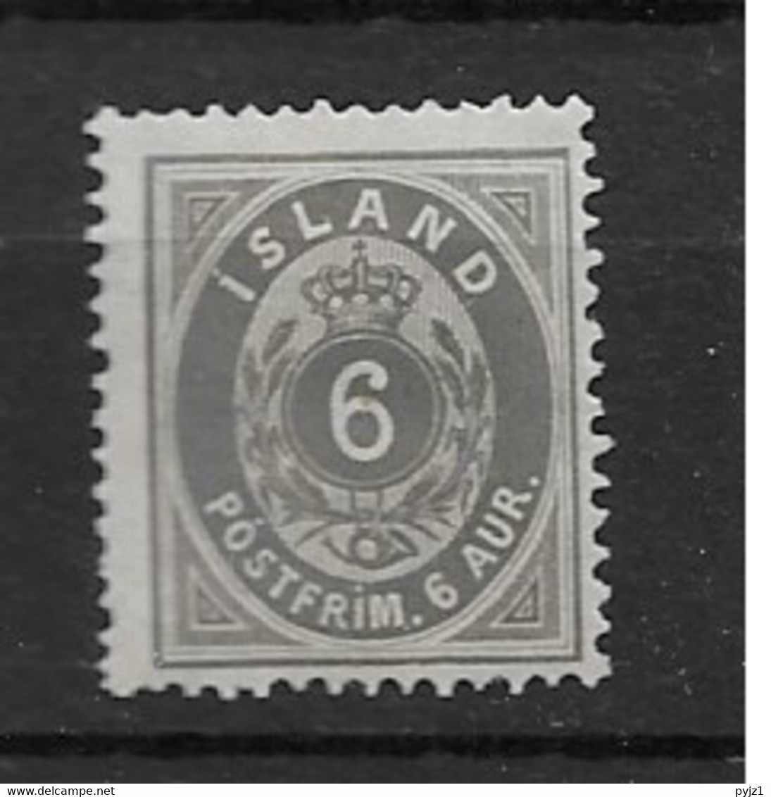 1876 MH Iceland  Mi 7A Perf 14: 13 1/2 - Ungebraucht