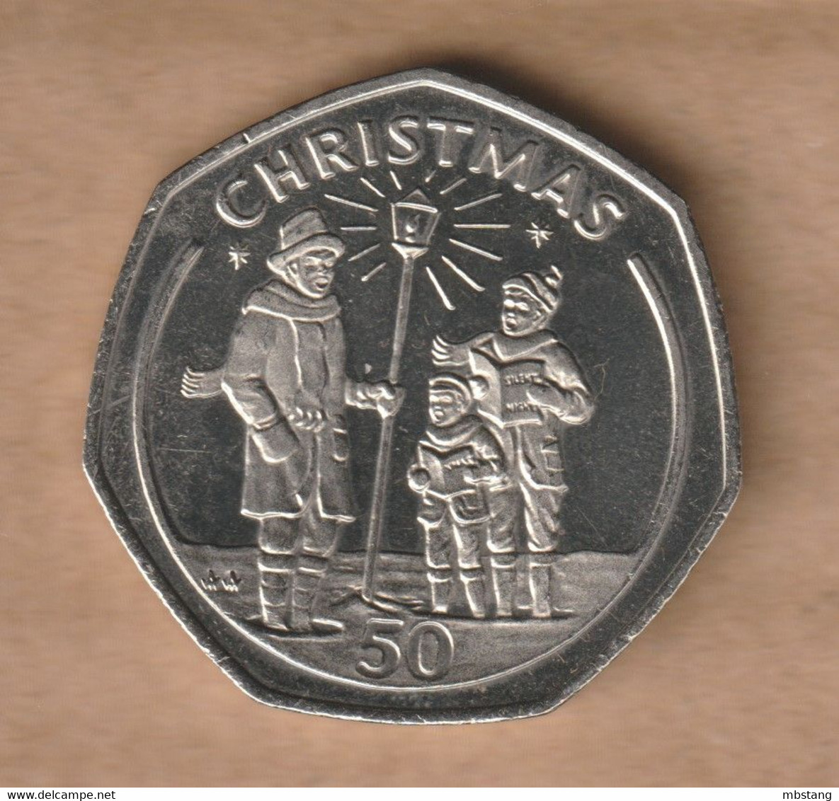 GIBRALTAR 50 Pence  (Christmas) 1991  Copper-nickel • 13.5 G • ⌀ 30 Mm KM# 83 - Gibraltar