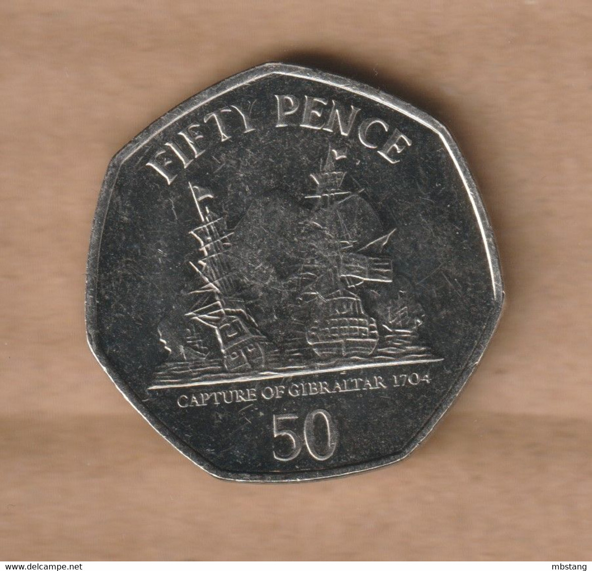 GIBRALTAR 50 Pence  (Capture Of Gibraltar) 2011 Copper-nickel • 8 G • ⌀ 27.3 Mm KM# 1089 - Gibraltar