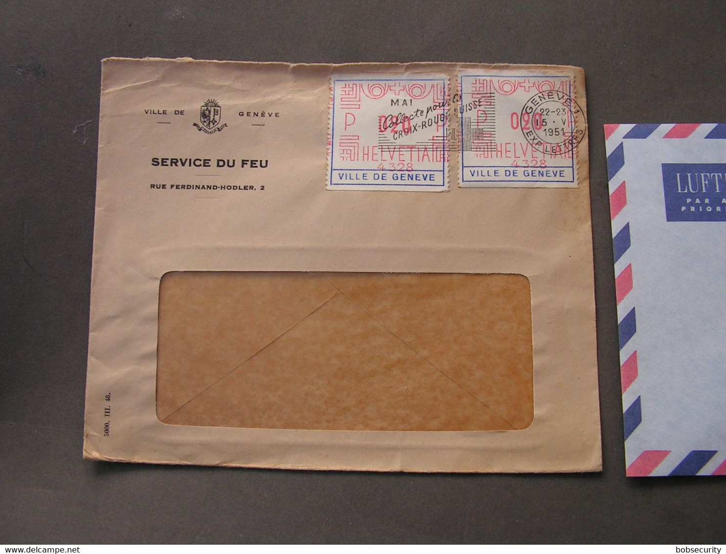 Geneve Marken 1951  Auf Brief - Cartas & Documentos