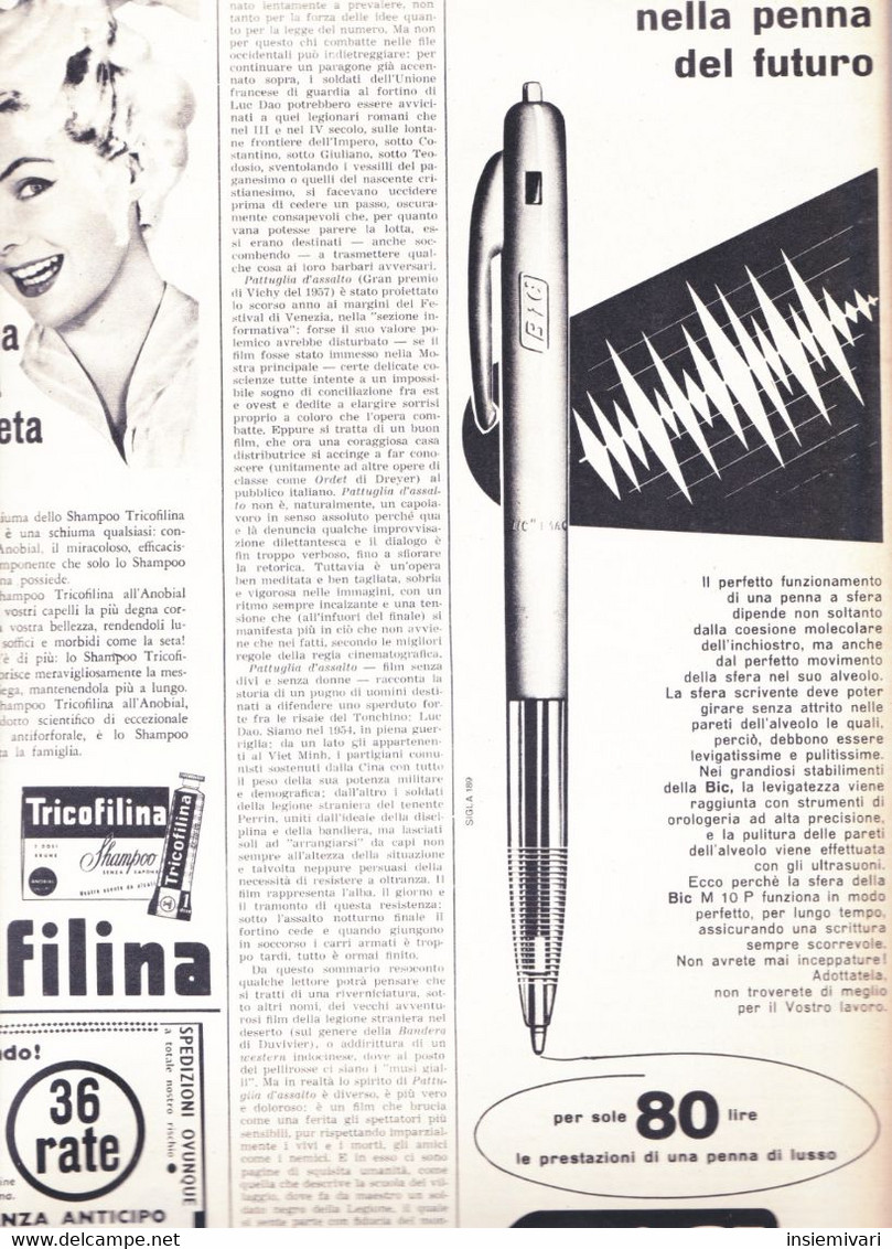 (pagine-pages)PUBBLICITA' BIC  Oggi1958/26. - Sonstige & Ohne Zuordnung