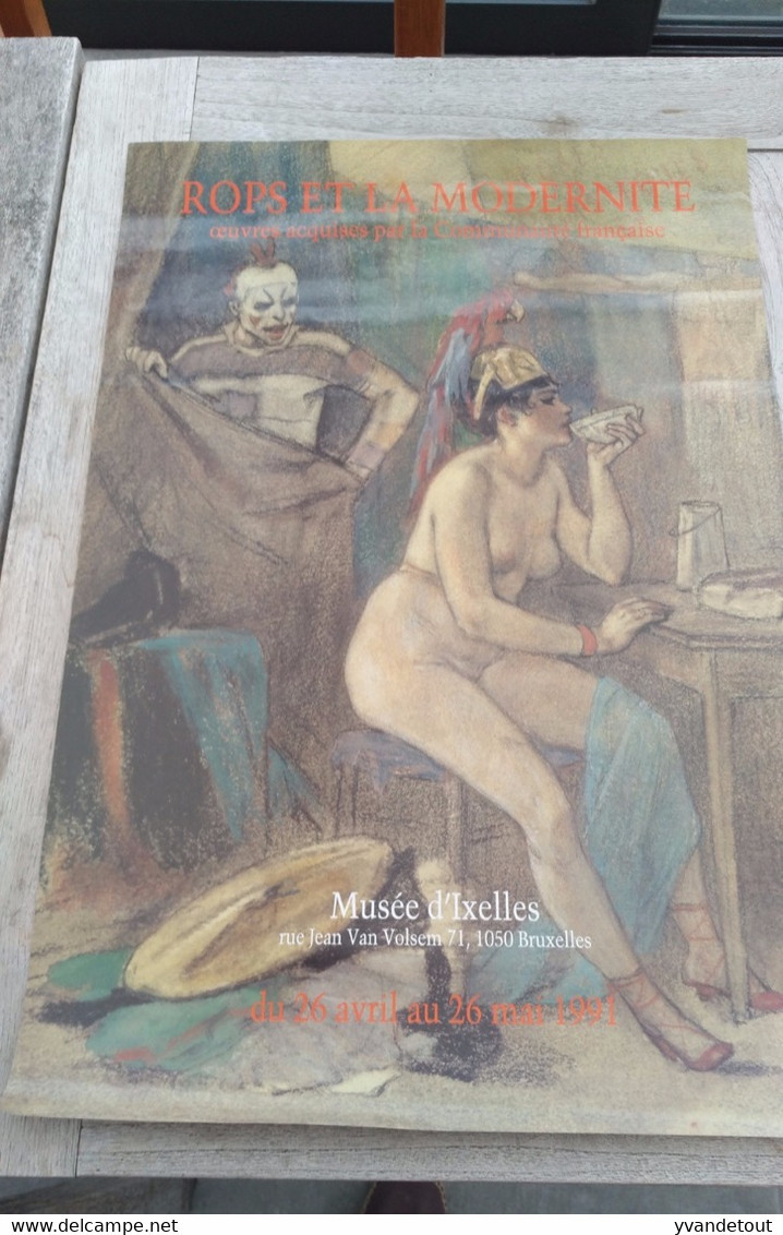 Affiche. Félicien Rops. Musée D'Ixelles. 1991 - Affiches