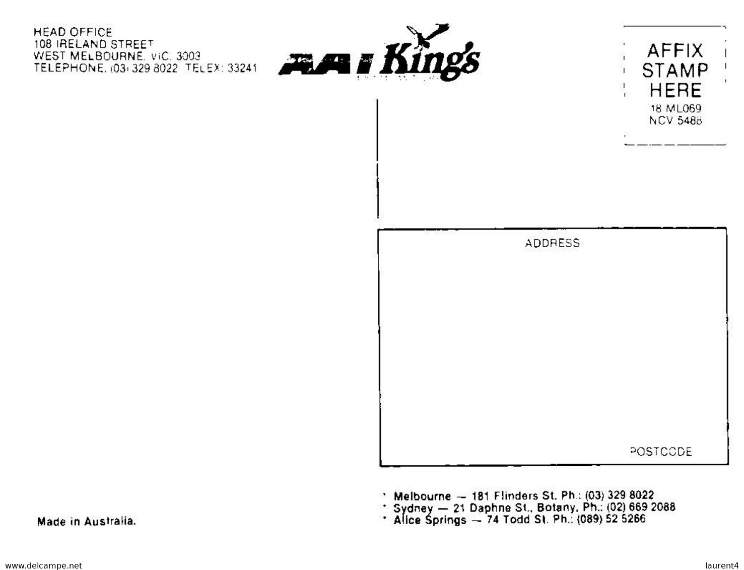 (MM 11) Australia - NT - AAT King Bus Touring - Non Classés