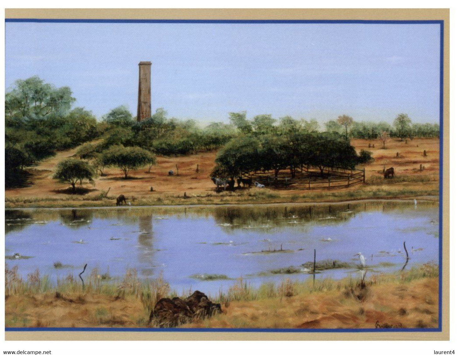 (MM 11) Australia - QLD - Georgetown (chimney & Dam Painting) - Towoomba / Darling Downs