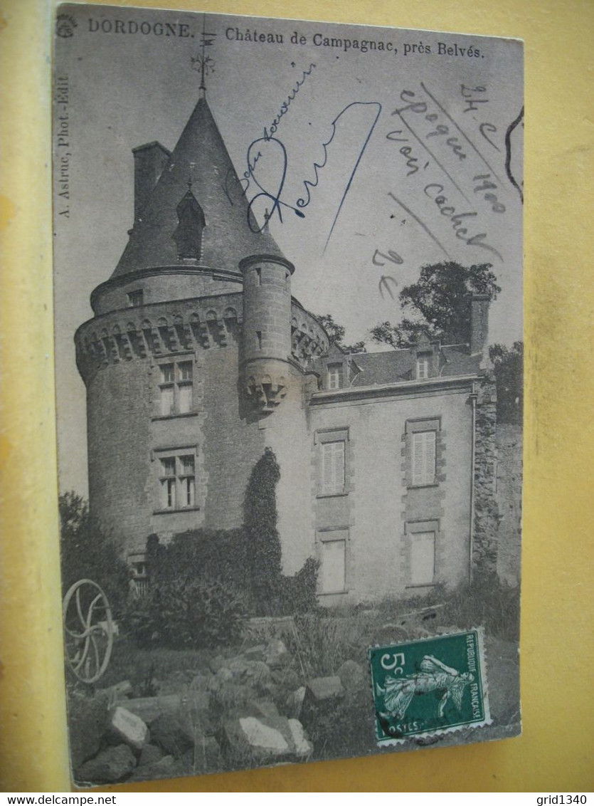 24 9574 LOT DE 5 CPA DIFFERENTES SUR LE CHATEAU DE CAMPAGNAC DANS LA COMMUNE DE CAMPAGNAC LES QUERCY EN DORDOGNE